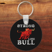 Porte-clés Forte Comme Un Taureau Poids Powerlifter Bodybuild (Recto)