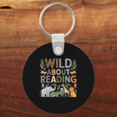 Porte-clés Fou de lecture de livres et bibliophile (Recto)
