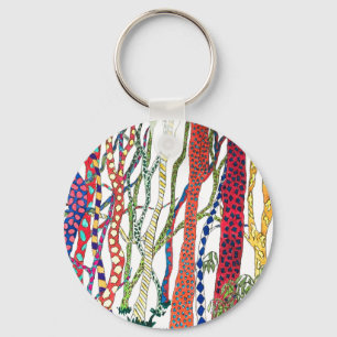 Porte-clés fou forêt fun coloré