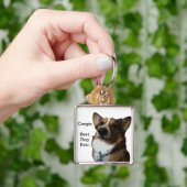 Porte-clés Fou pour des Corgis (main)