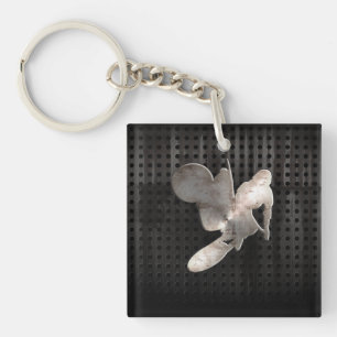 Porte-clés Fouet de motocross ; Noir frais