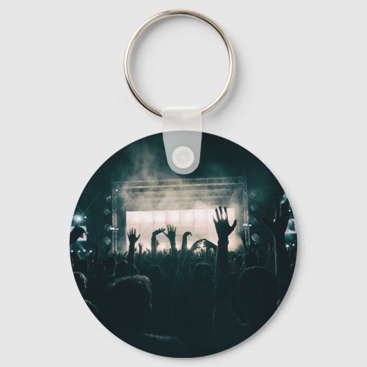 Porte-clés Foule et scène - Turquoise (Recto)