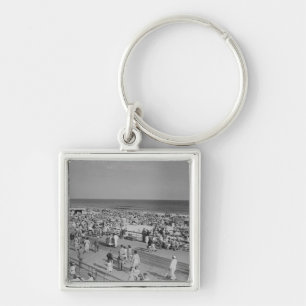 Porte-clés Foule sur la plage