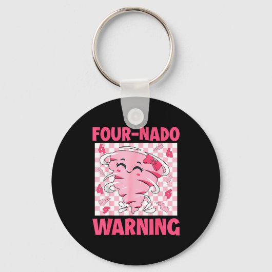 Porte-clés Four 4 Nado Warning Nk Tornado Themed Birthday Gir (Recto)