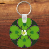 Porte-clés Four Leaf Clover St Patrick Irish Flower Patty (Recto)