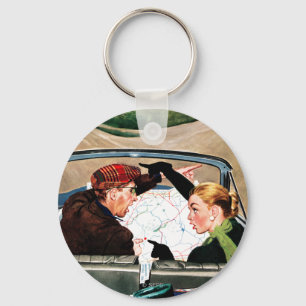 Porte-clés Fourche sur la route