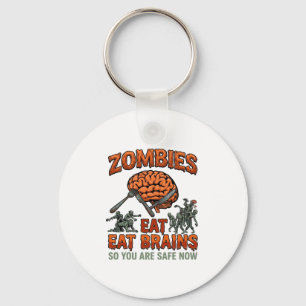 Porte-clés Fourchette Couteau Cerveau Halloween Manger Des Ce