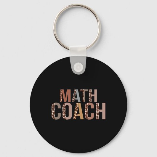 Porte-clés Fournitures de coach de maths léopard amusant Ck p (Recto)