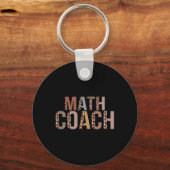 Porte-clés Fournitures de coach de maths léopard amusant Ck p (Recto)