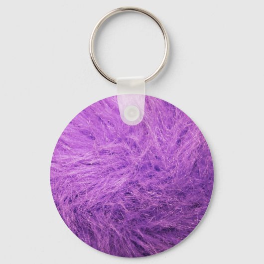 Porte-clés Fourrure Violet Lilas (Recto)