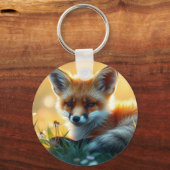 Porte-clés Fox au coucher du soleil (Verso)