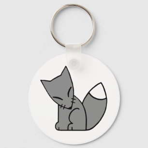 Porte-clés Fox de logo (gris)