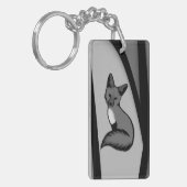 Porte-clés Fox Design d'art moderne en argent (Devant gauche)