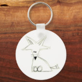 Porte-clés fox doodwhite gray simple kidrawing (Recto)