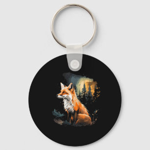 Porte-clés Fox Forest Nature Lover Mountains Randonnée Campin