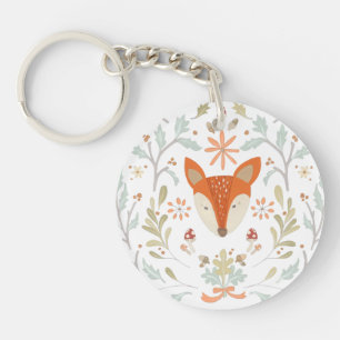 Porte-clés Fox lunatique de région boisée