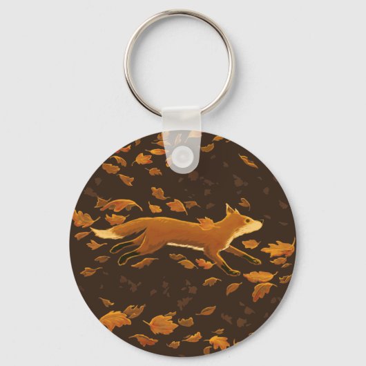Porte-clés Fox Traversant L'Automne (Recto)