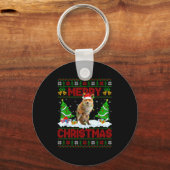 Porte-clés Fox Ugly Xmas Sweater Funny Fox Animal Merry Chris (Recto)