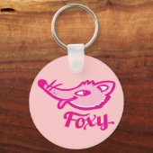 Porte-clés Foxy grinning fox filles clé rose (Recto)