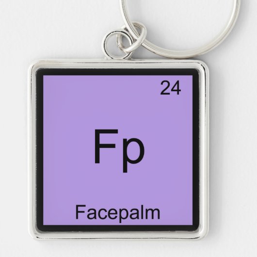 Porte-clés Fp - Facepalm T-Shirt Élément Drôle Mème Chimie (Devant)