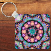 Porte-clés Fractal Mandala Floral Psychedelic (Recto)