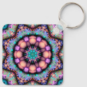 Porte-clés Fractal Mandala Floral Psychedelic (Dos)