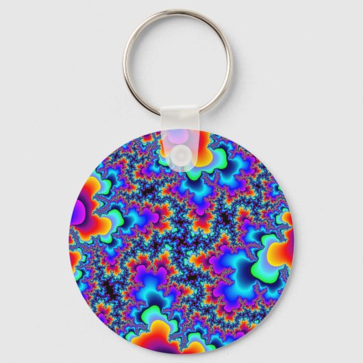 Porte-clés Fractale arc-en-ciel (Recto)