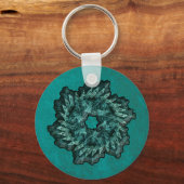 Porte-clés Fractale couronne de Noël (Recto)