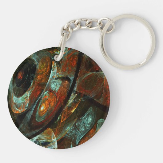 Porte-clés Fractionner l'art Abstrait (Dos)