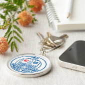 Porte-clés Fractionner l'Emblème arrondi (Côté)