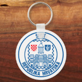 Porte-clés Fractionner l'Emblème arrondi (Recto)