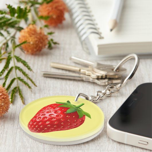 Porte-clés Fraise (Devant droit)