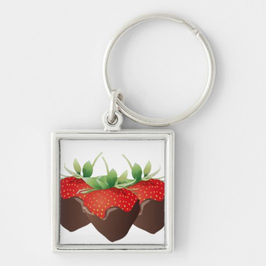 Porte-clés Fraise de chocolat (Devant)