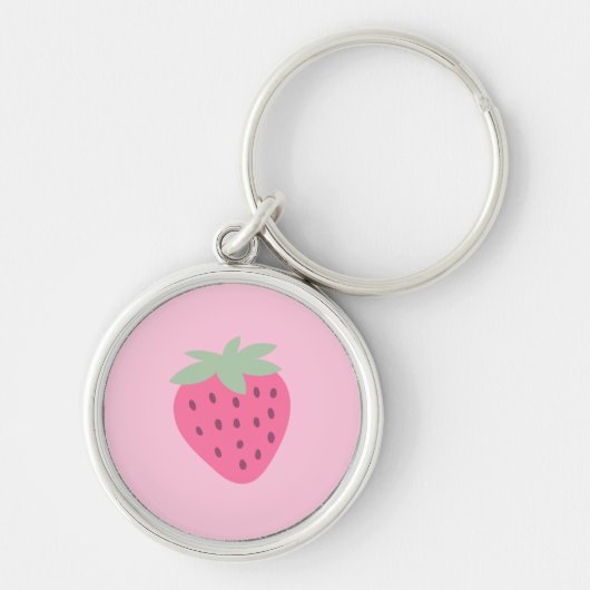 Porte-clés fraise délicieuse (Devant)
