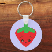 Porte-clés Fraise Kawaii (Recto)