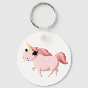 Porte-clés Fraise la licorne rose