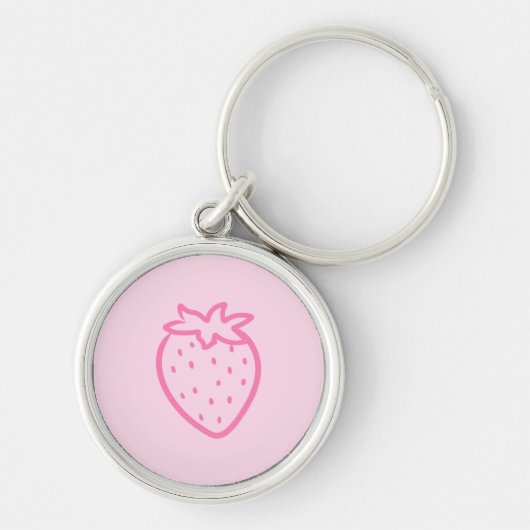 Porte-clés Fraise rose clair (Devant)