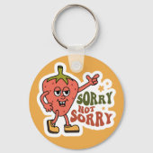 Porte-clés Fraise Sarcastique Désolée Pas Désolée (Recto)