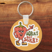 Porte-clés Fraise Sarcastique Désolée Pas Désolée (Recto)