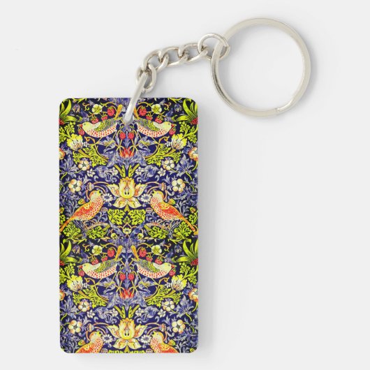 Porte-clés Fraise Thief Oiseaux William Morris (Dos)