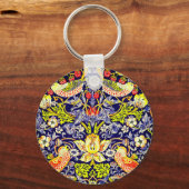 Porte-clés Fraise Thief Oiseaux William Morris (Recto)