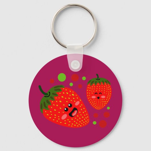 Porte-clés Fraises (Recto)