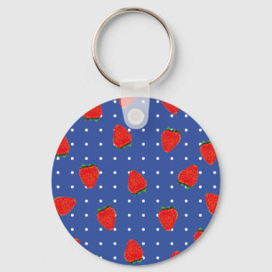 Porte-clés fraises avec points