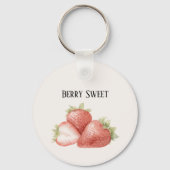 Porte-clés Fraises Sucrées aux Fruits (Recto)