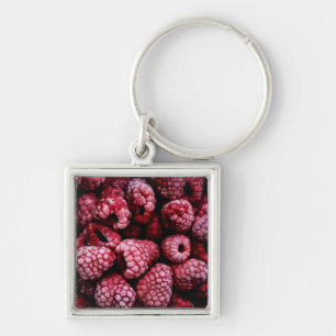 Porte-clés Framboises rouges frais