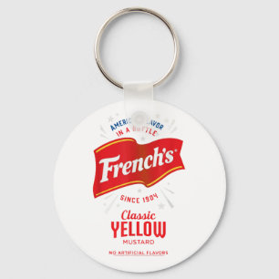 Porte-clés Français Clic Mustard Jaune Étiquette Costume de n