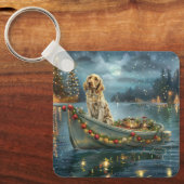 Porte-clés Français Setter Christmas Festive Voyage (Recto)