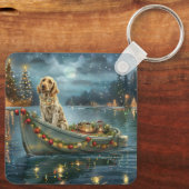 Porte-clés Français Setter Christmas Festive Voyage (Verso)
