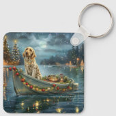 Porte-clés Français Setter Christmas Festive Voyage (Dos)