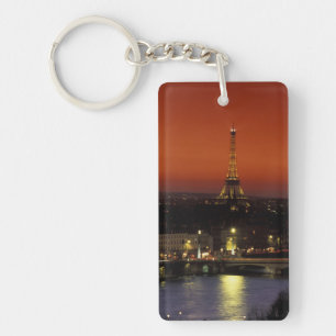 Porte-clés France, Paris Vue du coucher de soleil sur la Tour